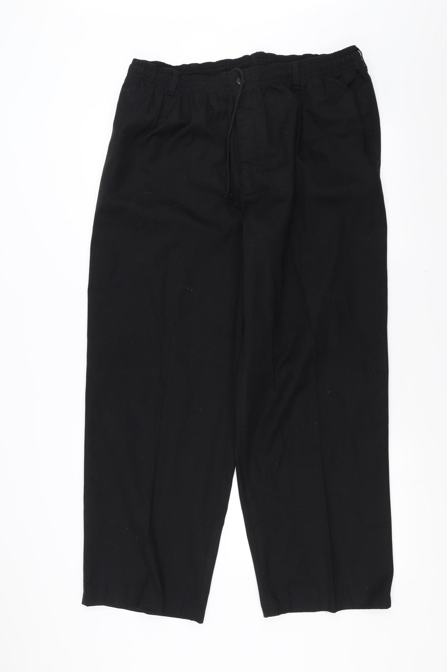 Preworn Mens Black   Trousers  Size 46 in L28 in - jogger waist