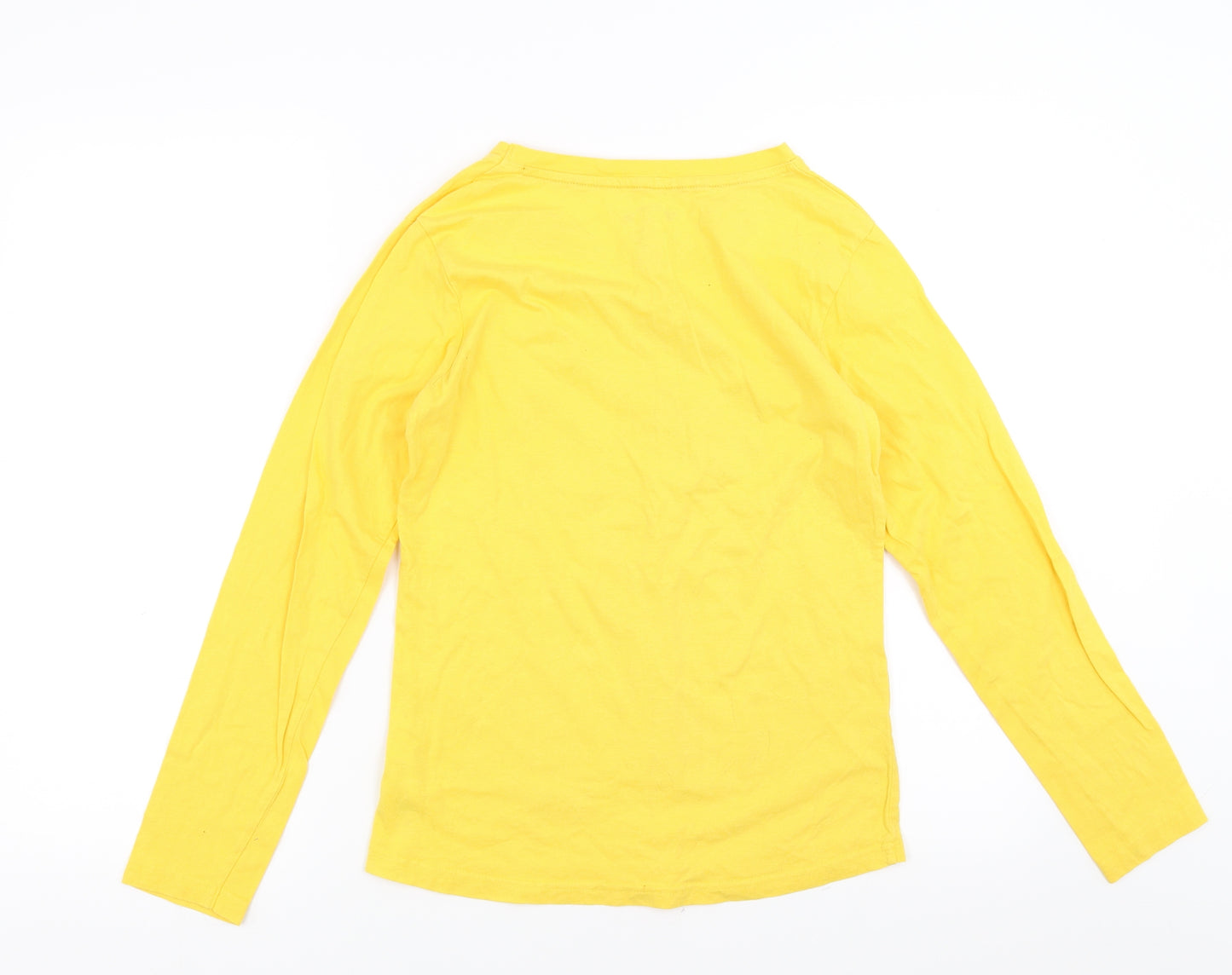 Primark Womens Yellow Solid  Top Pyjama Top Size XS  - Mickey Mouse
