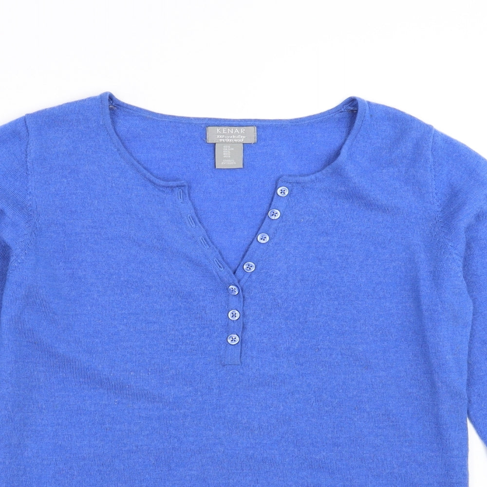 Kenar Womens Blue   Pullover Jumper Size L