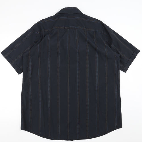 Taylor & Wright Mens Blue Striped   Button-Up Size 2XL