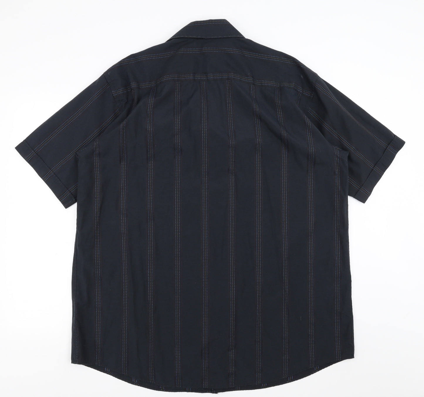 Taylor & Wright Mens Blue Striped   Button-Up Size 2XL