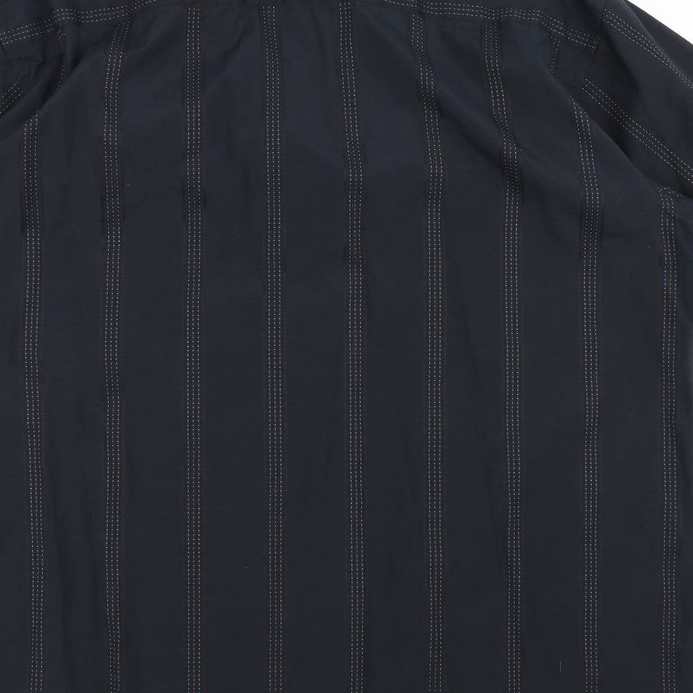 Taylor & Wright Mens Blue Striped   Button-Up Size 2XL