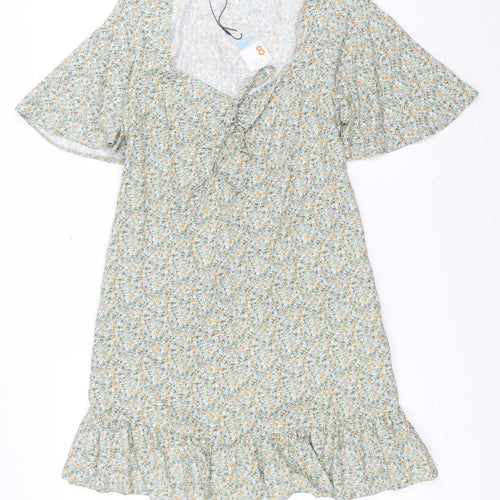 Primark Womens Green Floral  Shift  Size 8