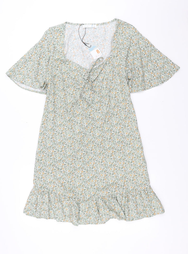 Primark Womens Green Floral Shift Size 8