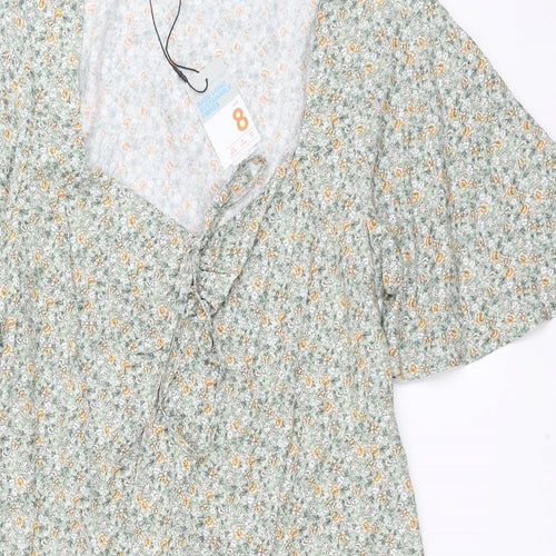 Primark Womens Green Floral  Shift  Size 8
