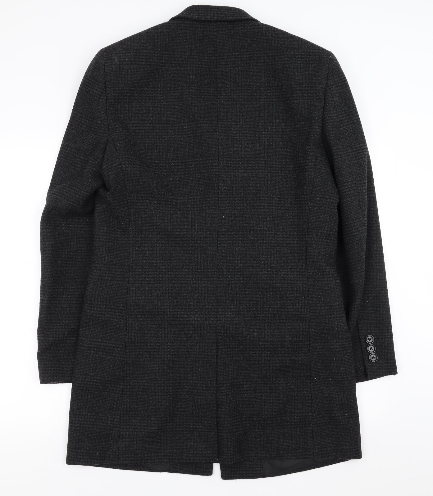 Cedar Wood State Mens Grey Houndstooth  Overcoat Jacket Size M