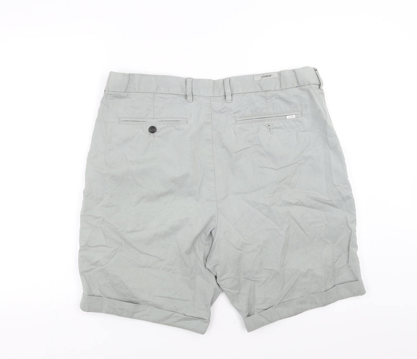 Marks and Spencer Mens Green   Chino Shorts Size 38 in