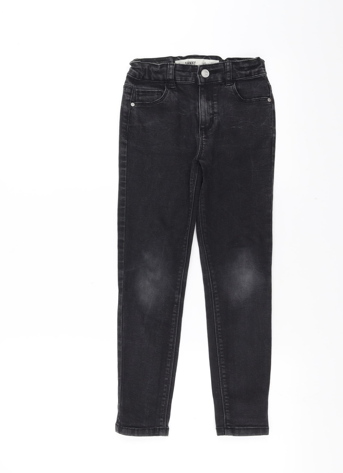 Primark Girls Black  Denim Skinny Jeans Size 7-8 Years