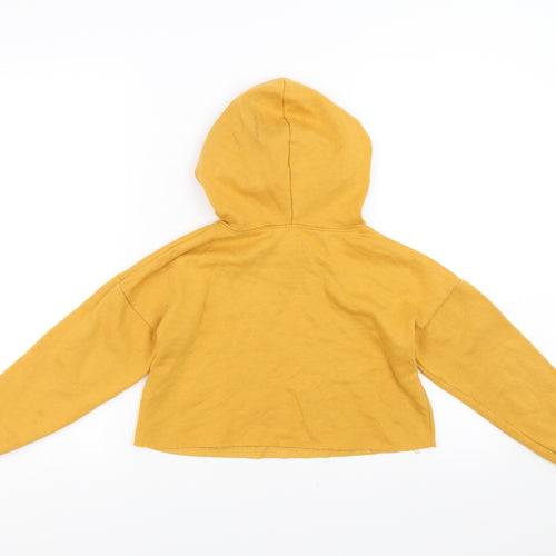 New Look Girls Yellow   Pullover Hoodie Size 9 Years  - cropped state of new york