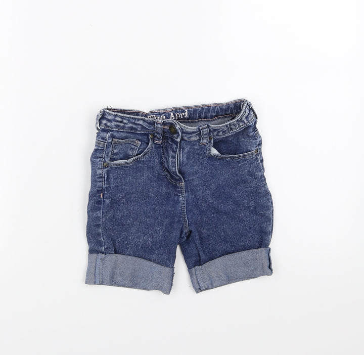 Matalan Girls Blue Denim Bermuda Shorts Size 7 Years