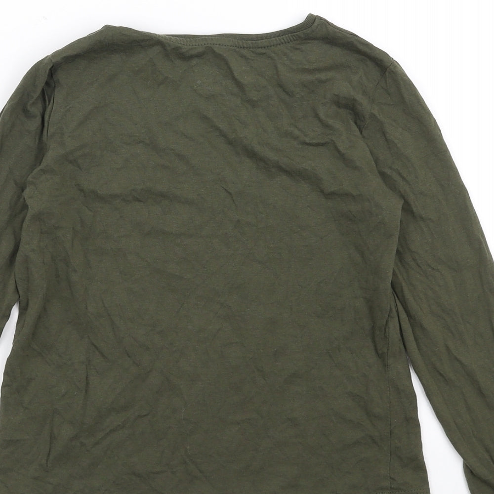 Primark Girls Green   Basic T-Shirt Size 9-10 Years  - brooklyn