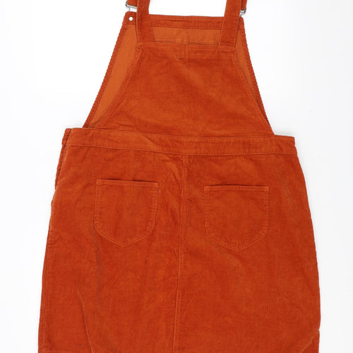 Sainsburys  Womens Orange  Corduroy Pinafore/Dungaree Dress  Size 18
