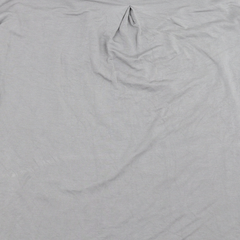 Saint Tropez Clothing Womens Grey   Basic Blouse Size L  - beaded