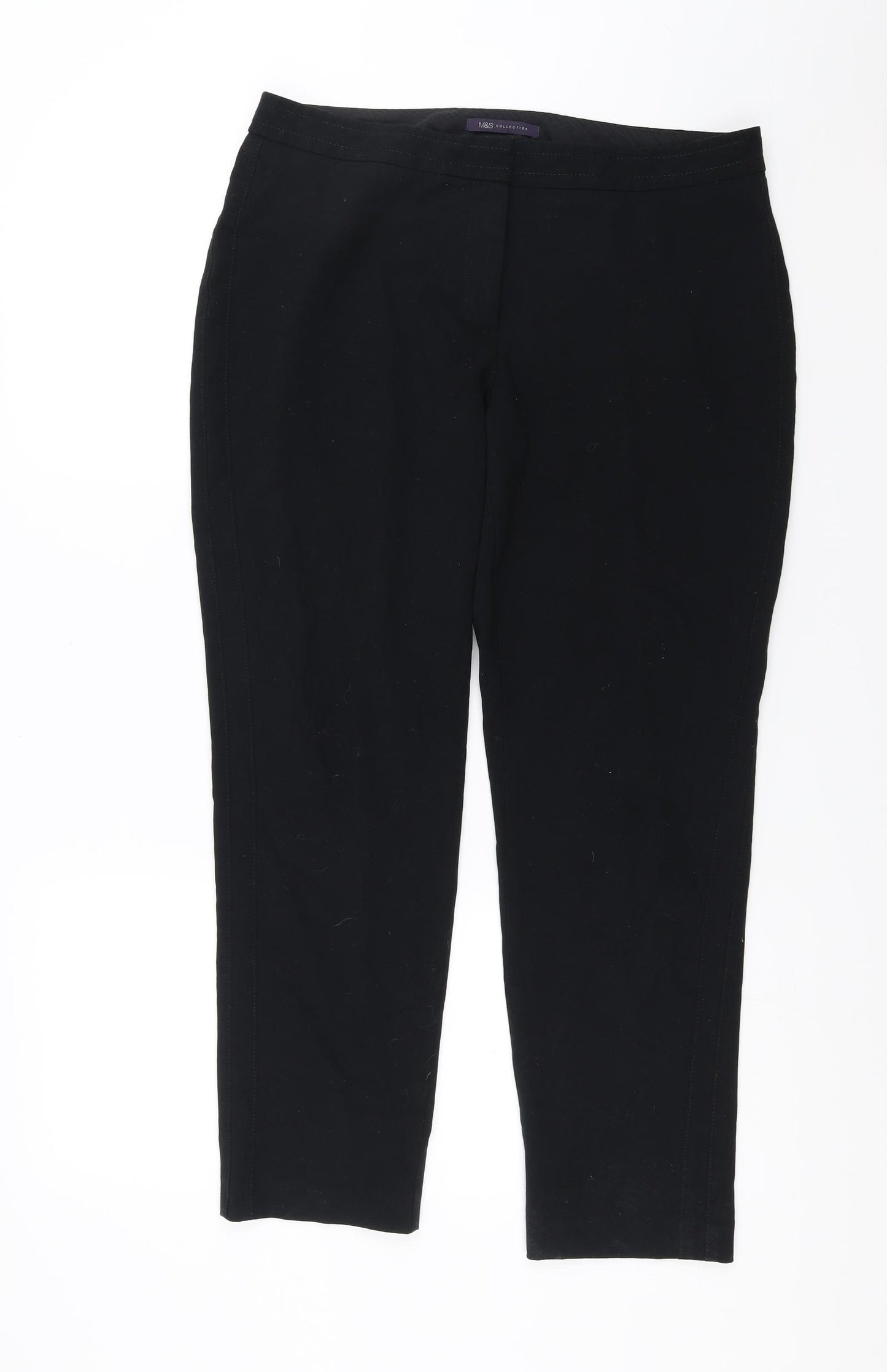 Marks and Spencer Womens Black   Trousers  Size 14 L27 in - short Leg