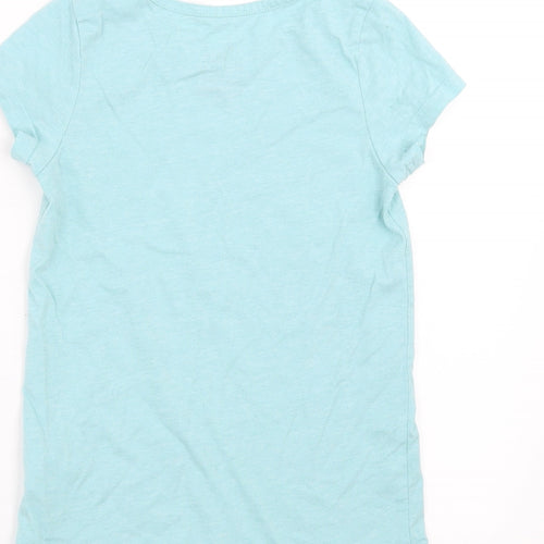 Animal Girls Green   Basic T-Shirt Size 7-8 Years