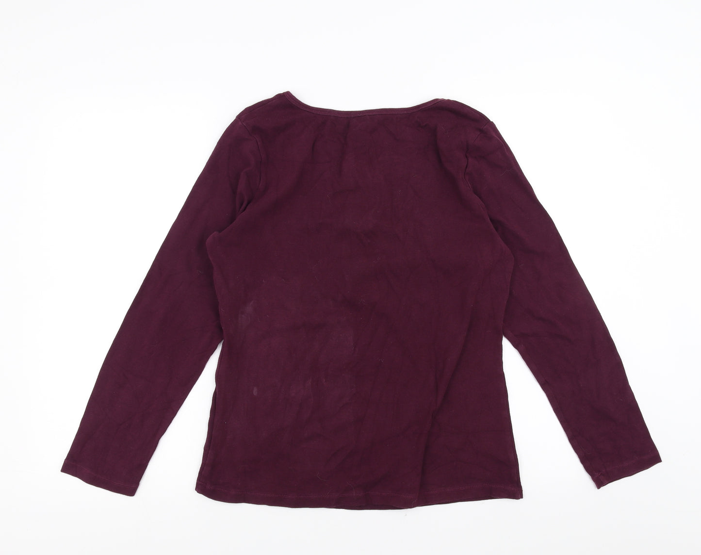 F&F Womens Purple Solid  Top Pyjama Top Size L