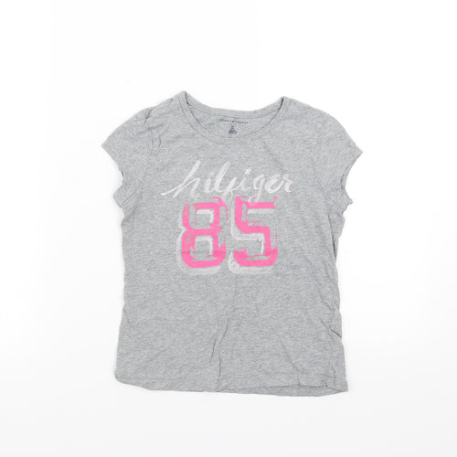 Tommy Hilfiger Girls Grey   Basic T-Shirt Size 6-7 Years