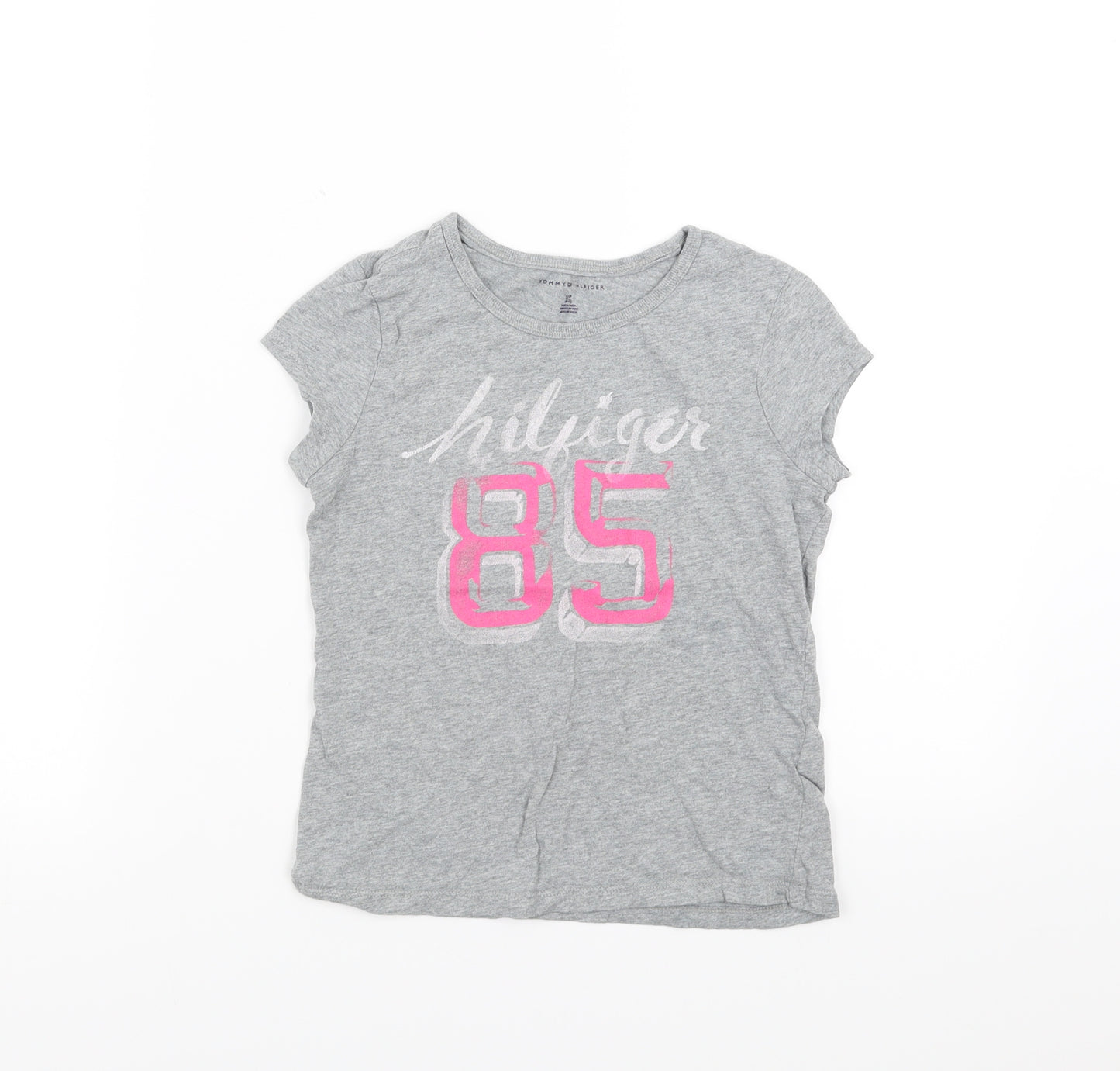 Tommy Hilfiger Girls Grey   Basic T-Shirt Size 6-7 Years