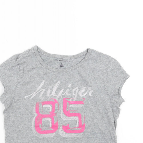 Tommy Hilfiger Girls Grey   Basic T-Shirt Size 6-7 Years