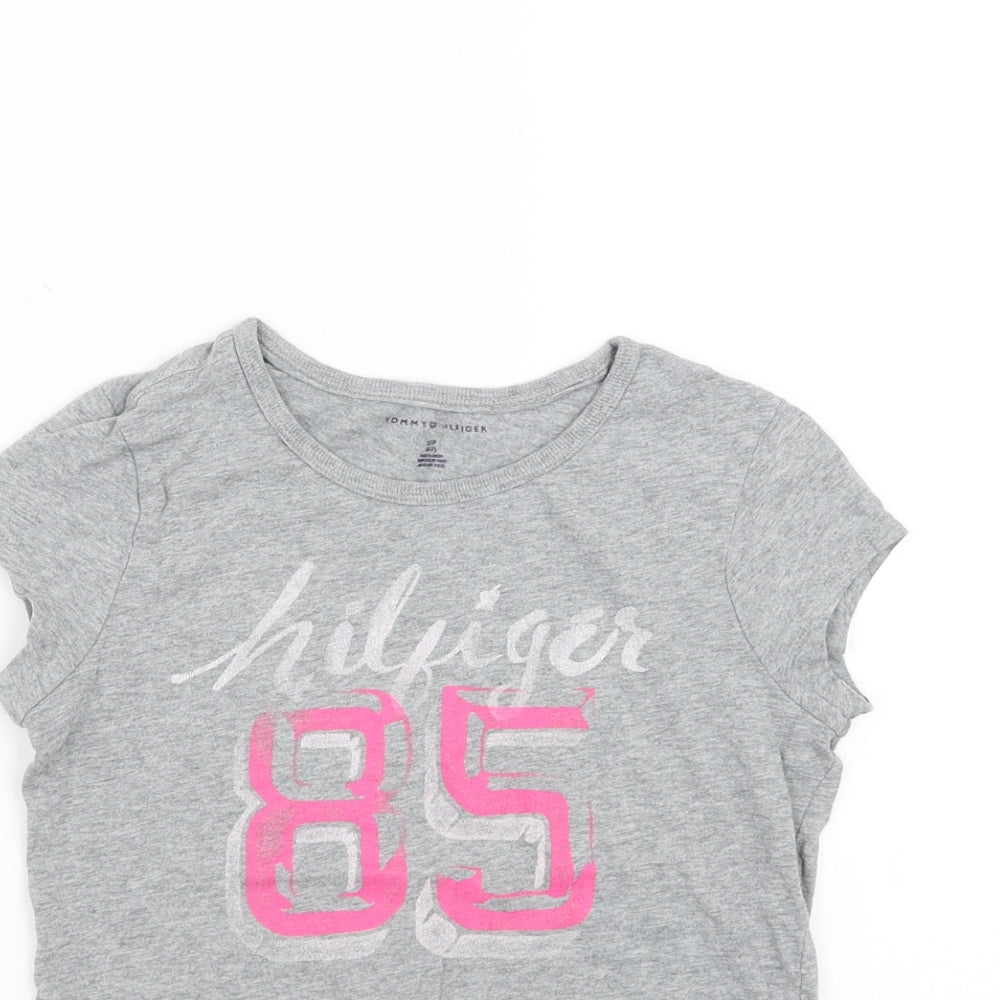 Tommy Hilfiger Girls Grey   Basic T-Shirt Size 6-7 Years
