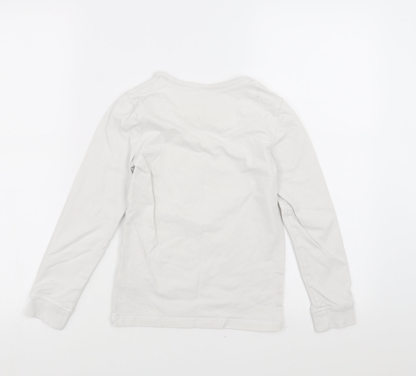 Marks and Spencer Girls White Solid  Top Pyjama Top Size 8-9 Years  - christmas