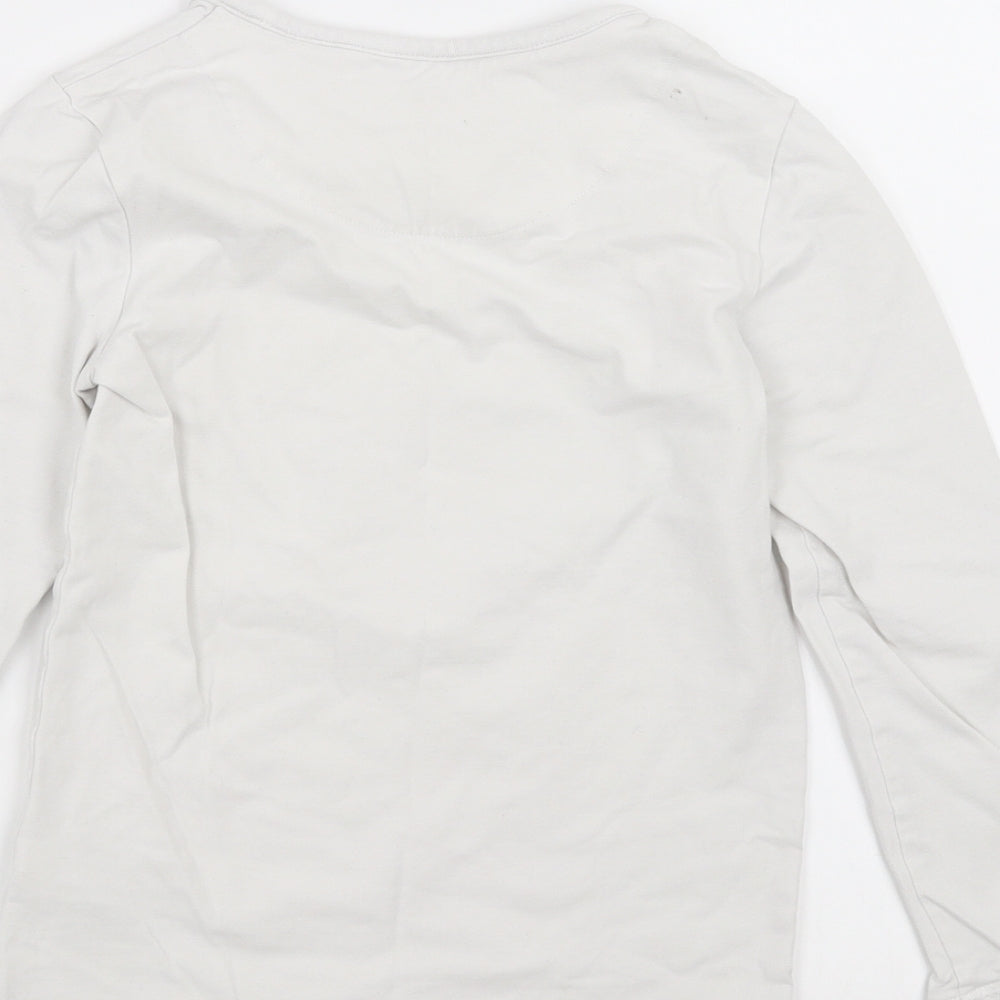 Marks and Spencer Girls White Solid  Top Pyjama Top Size 8-9 Years  - christmas