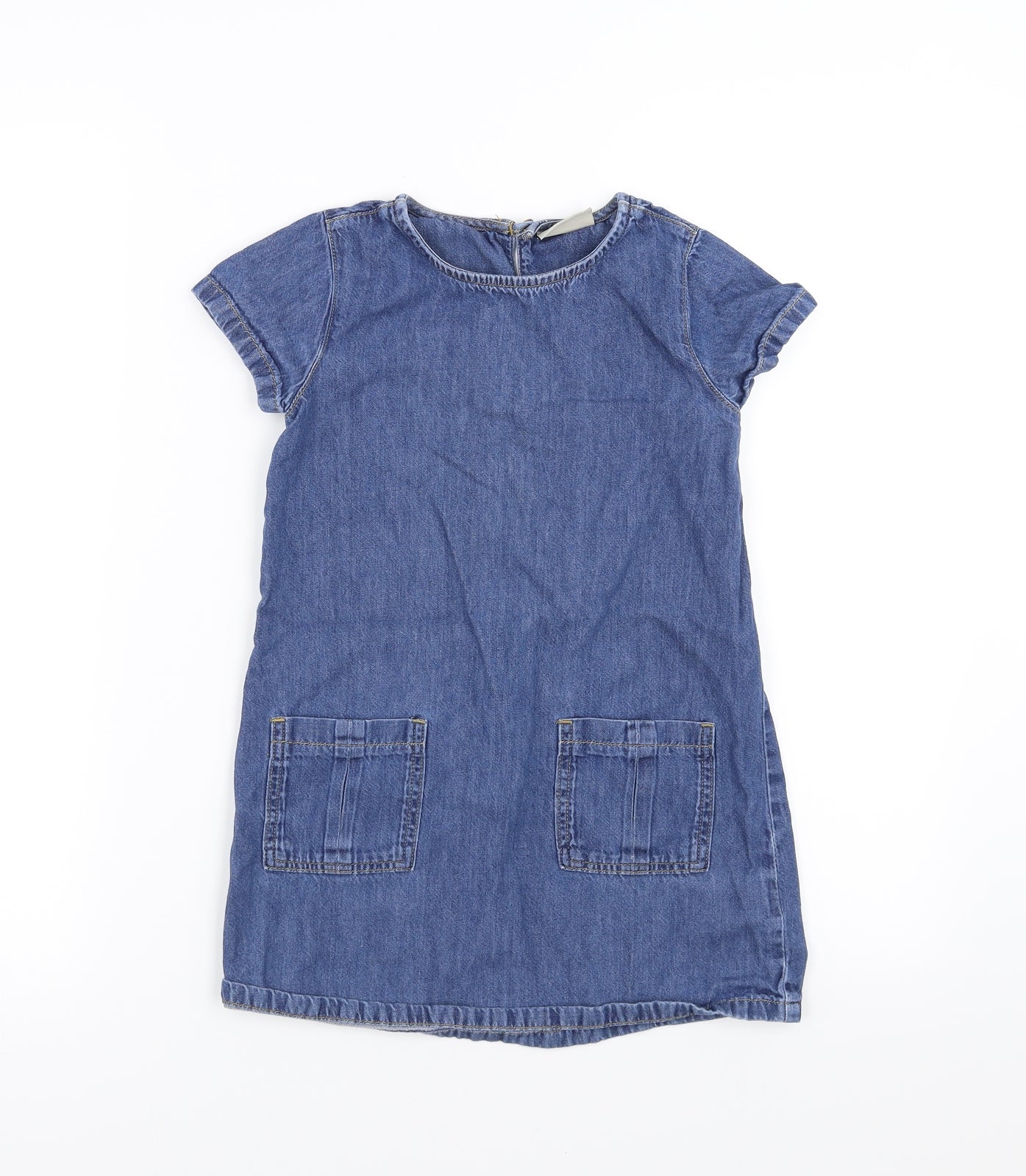 NEXT Girls Blue  Denim Shift  Size 7 Years