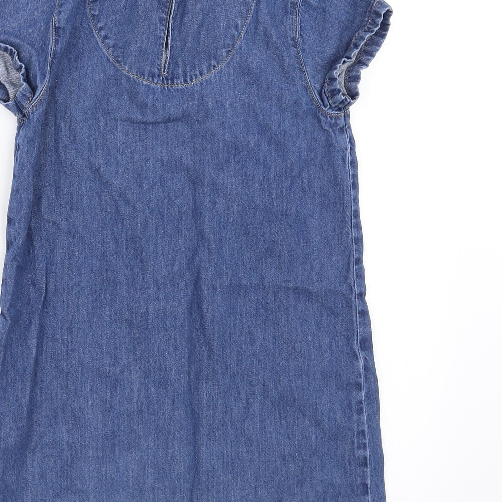 NEXT Girls Blue  Denim Shift  Size 7 Years