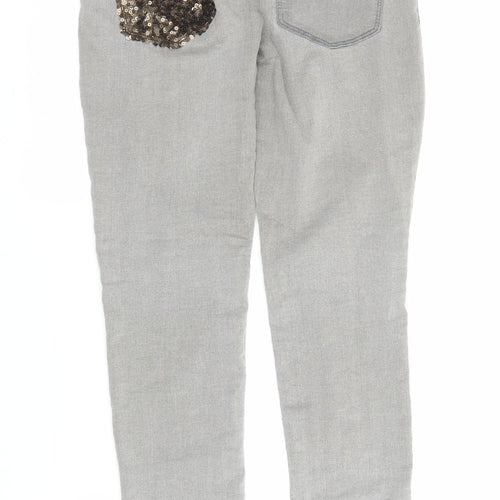 NEXT Girls Grey  Denim Skinny Jeans Size 12 Years