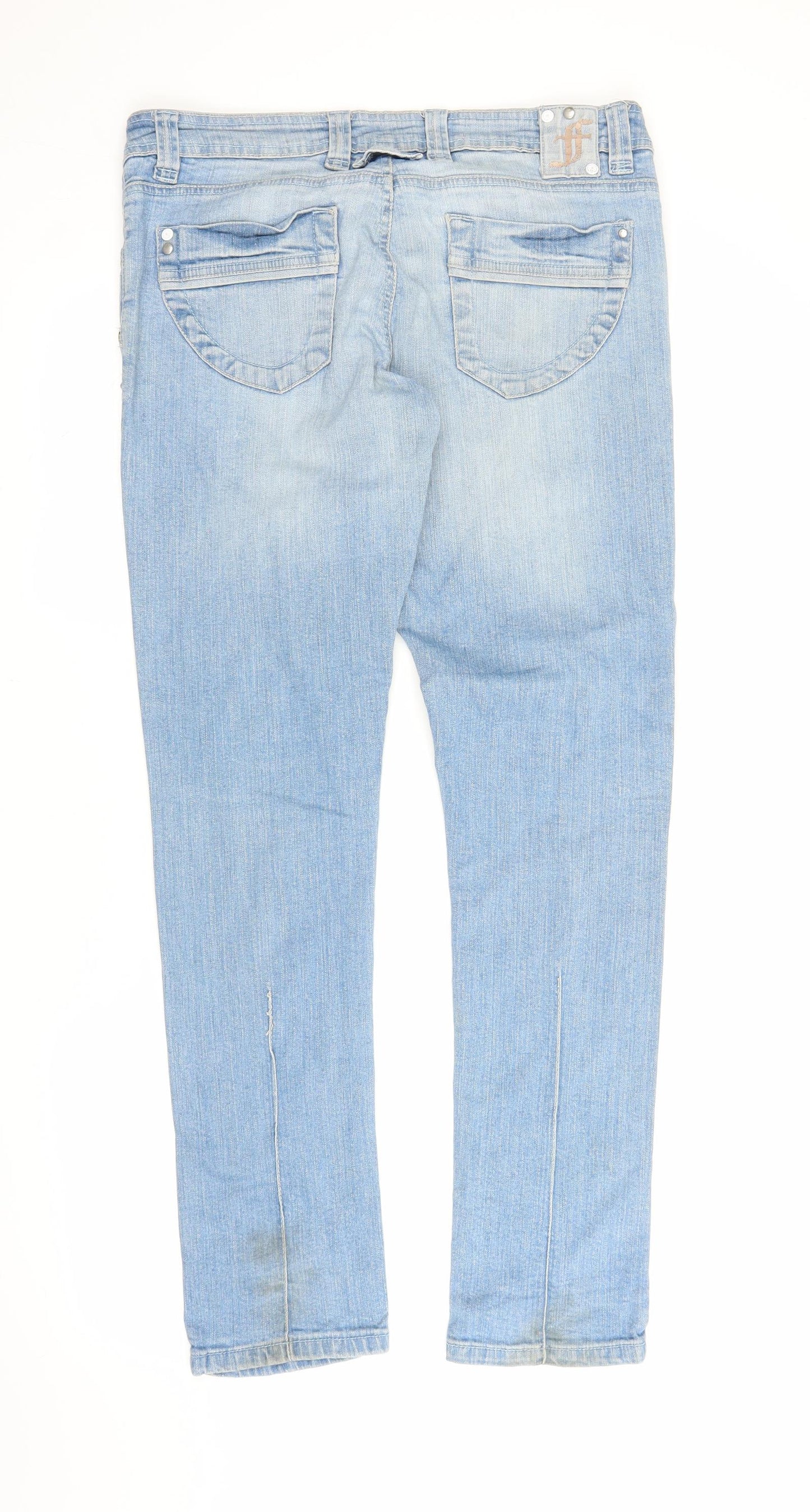 Preworn Womens Blue  Denim Straight Jeans Size M L30 in