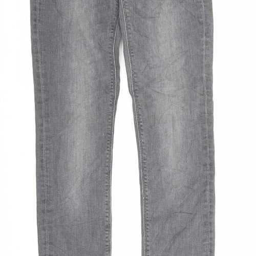 Never Denim Mens Grey  Denim Skinny Jeans Size 27 in L31 in