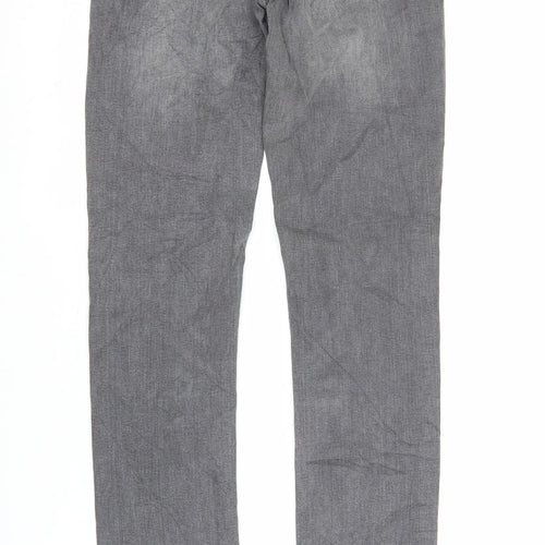 Never Denim Mens Grey  Denim Skinny Jeans Size 27 in L31 in