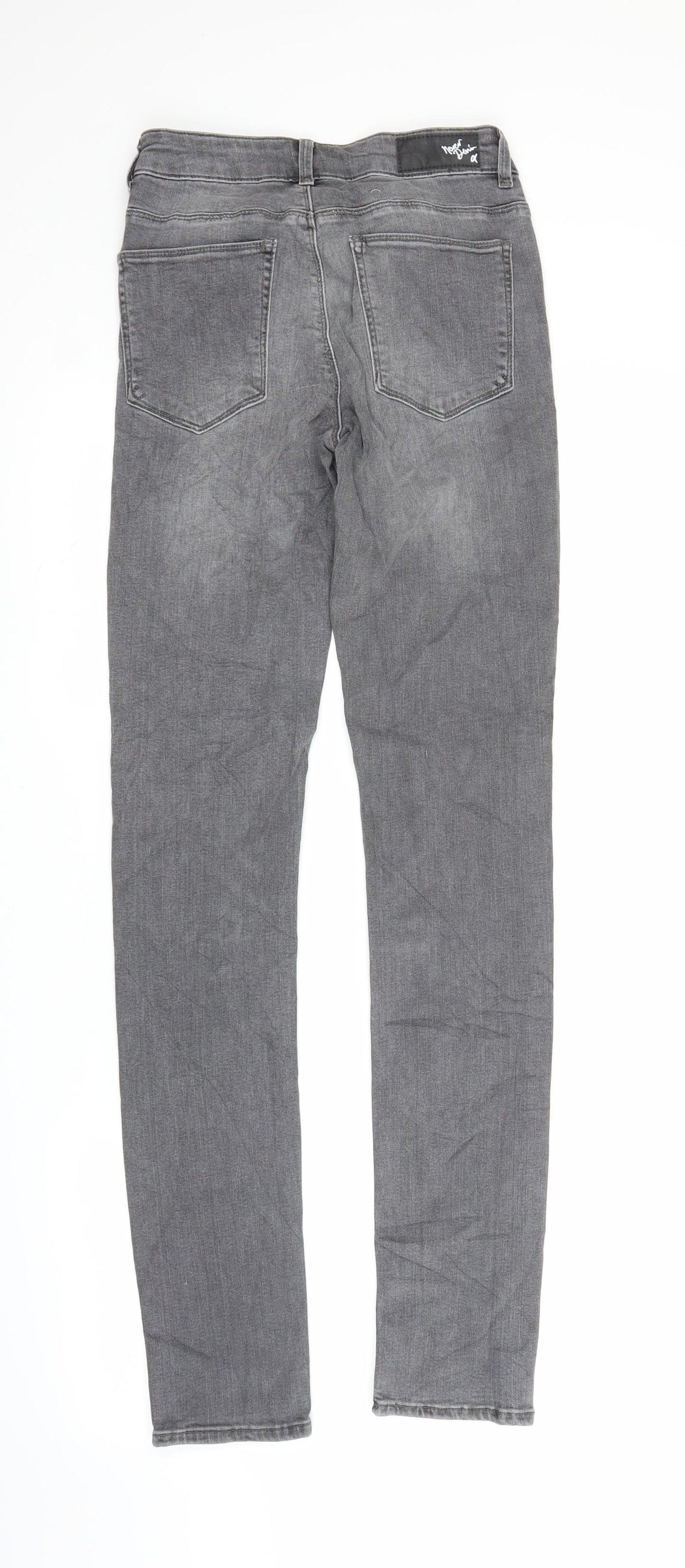 Never Denim Mens Grey  Denim Skinny Jeans Size 27 in L31 in