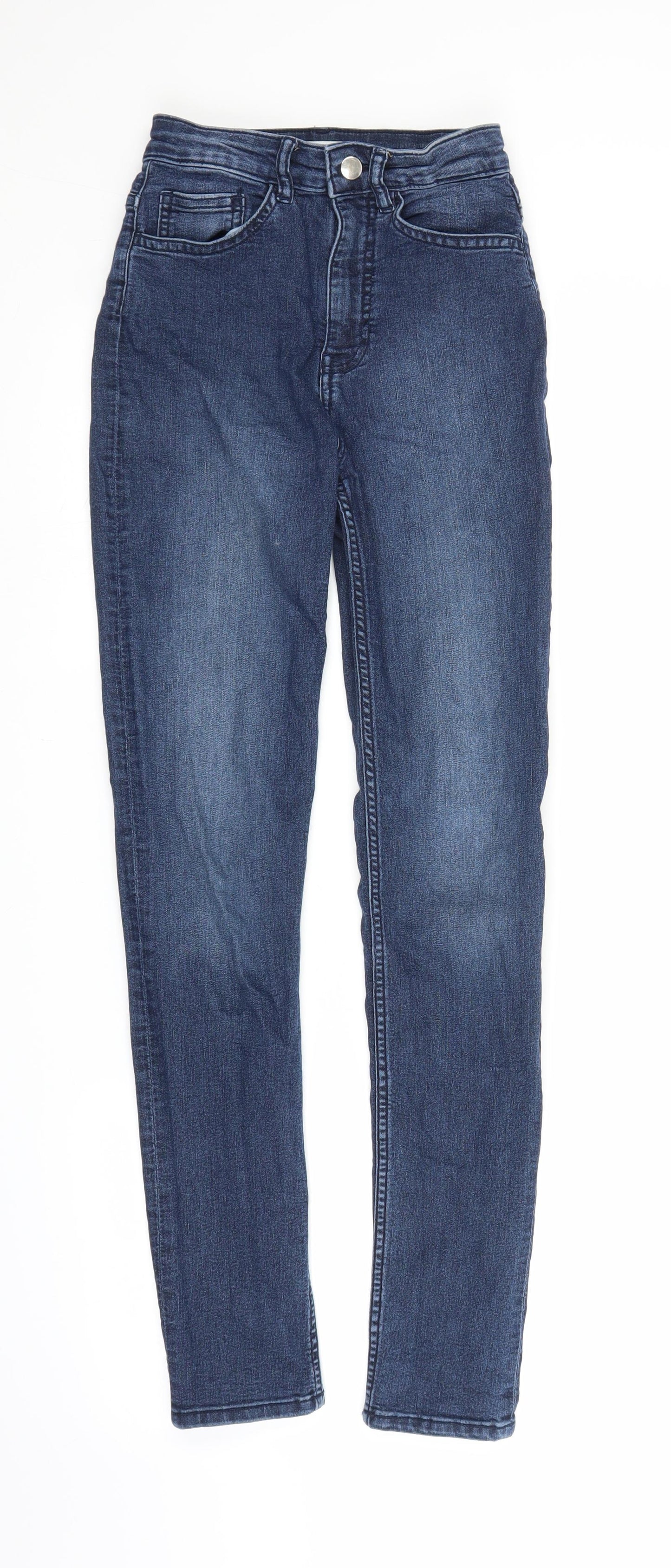 H&M Womens Blue  Denim Skinny Jeans Size 6 L28 in