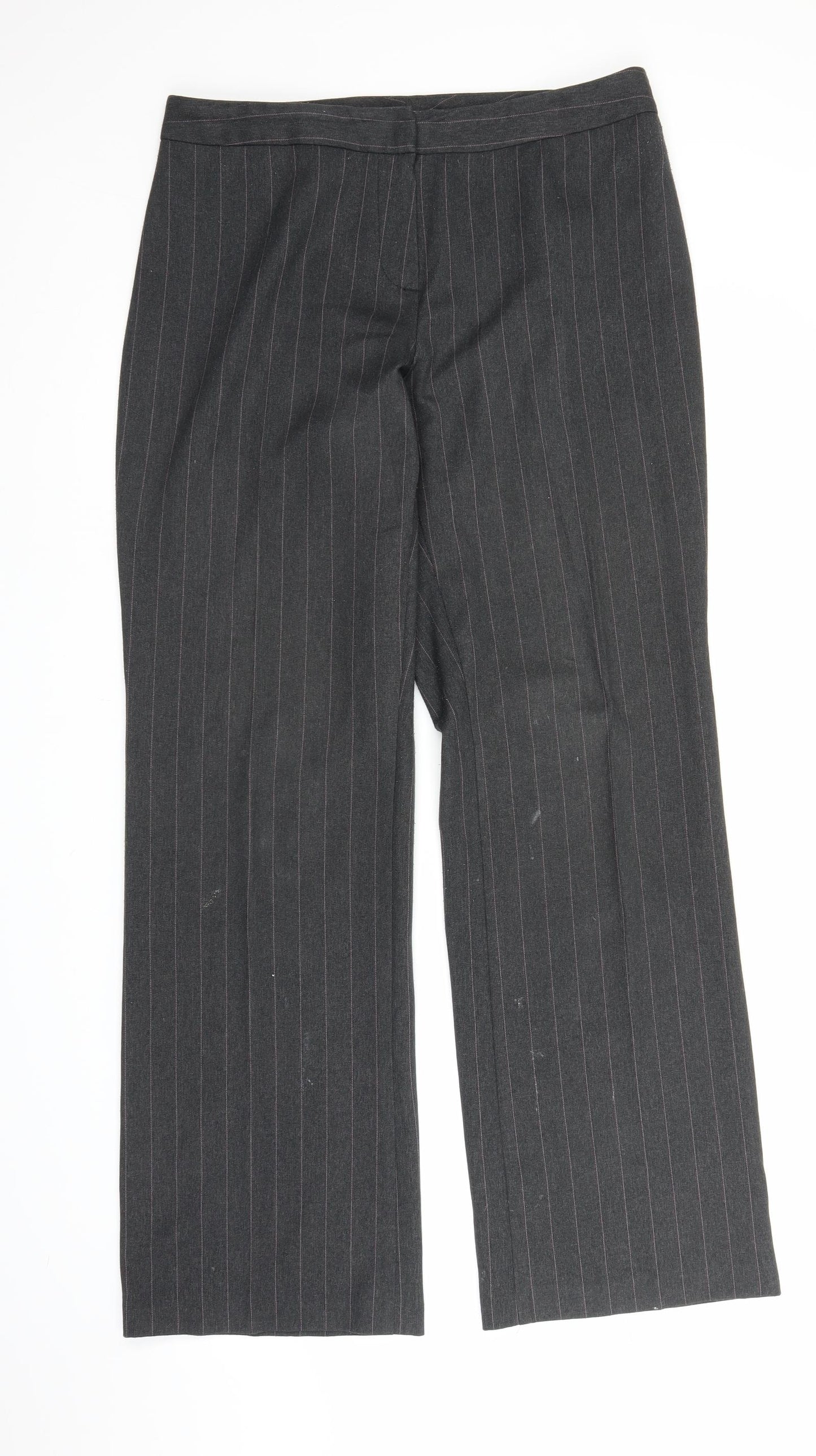 M&S Womens Grey   Trousers  Size 14 L31 in