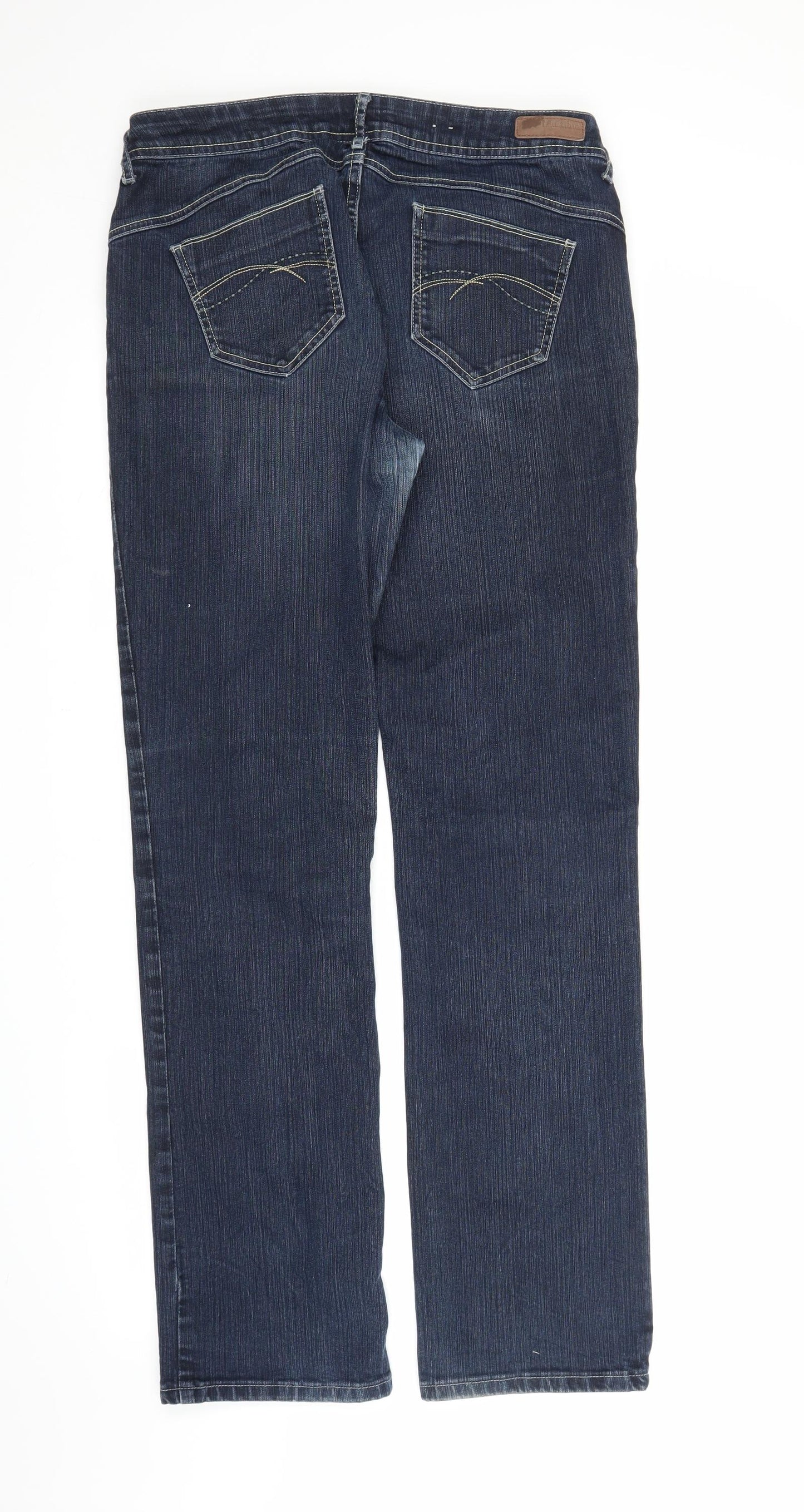 Multiblu Womens Blue  Denim Straight Jeans Size 40 in L32 in