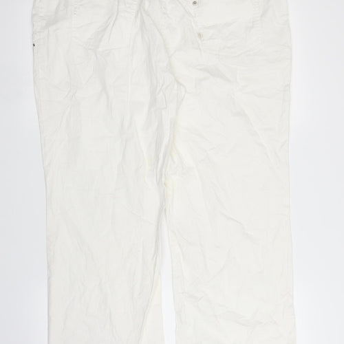 Claudia Gil Womens White   Capri Trousers Size 28 L27 in