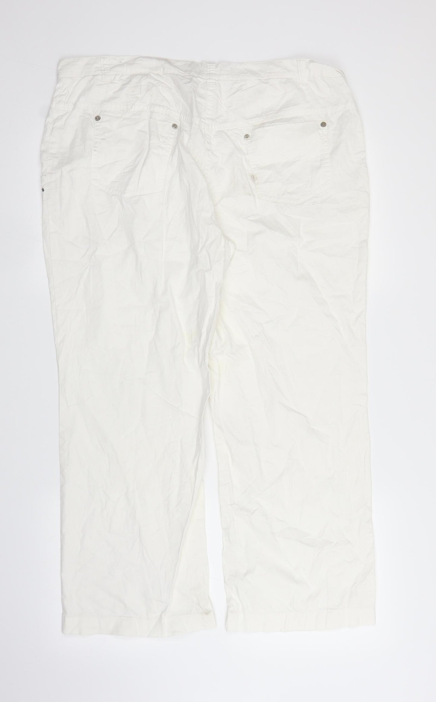 Claudia Gil Womens White   Capri Trousers Size 28 L27 in
