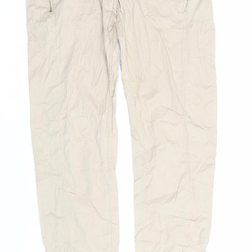 Chillin Womens Beige   Trousers  Size M L28 in