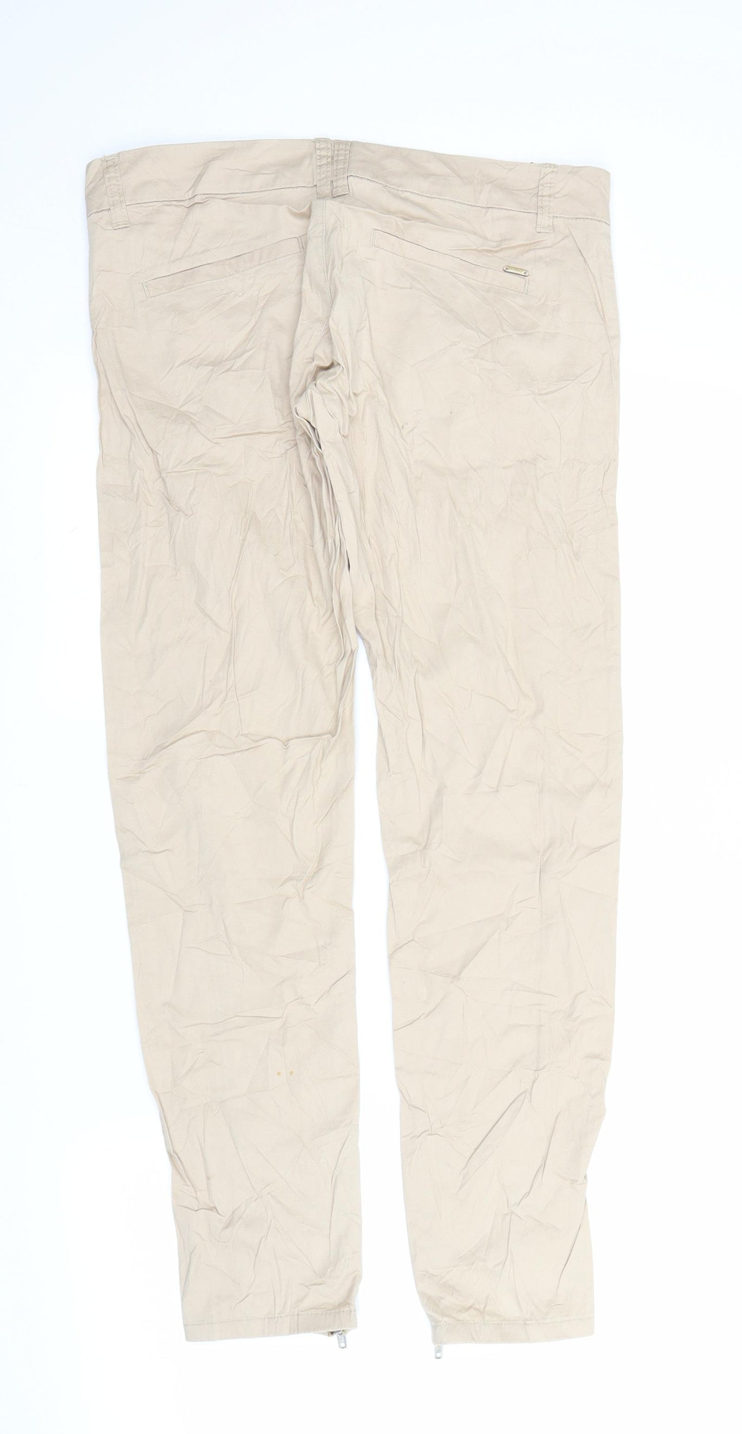 Chillin Womens Beige   Trousers  Size M L28 in
