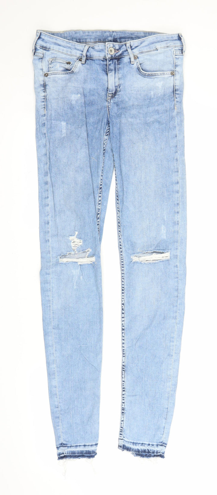 &Denim Womens Blue  Denim Skinny Jeans Size 28 in L32 in