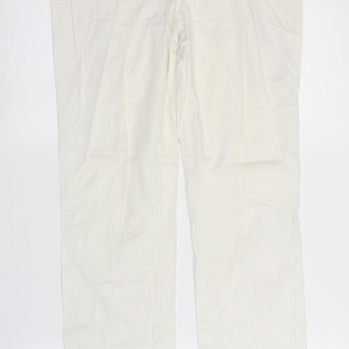 M&S Womens White   Trousers  Size 12 L30 in