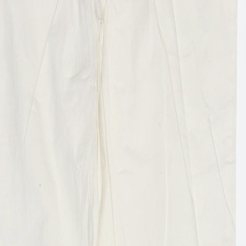 M&S Womens White   Trousers  Size 12 L30 in
