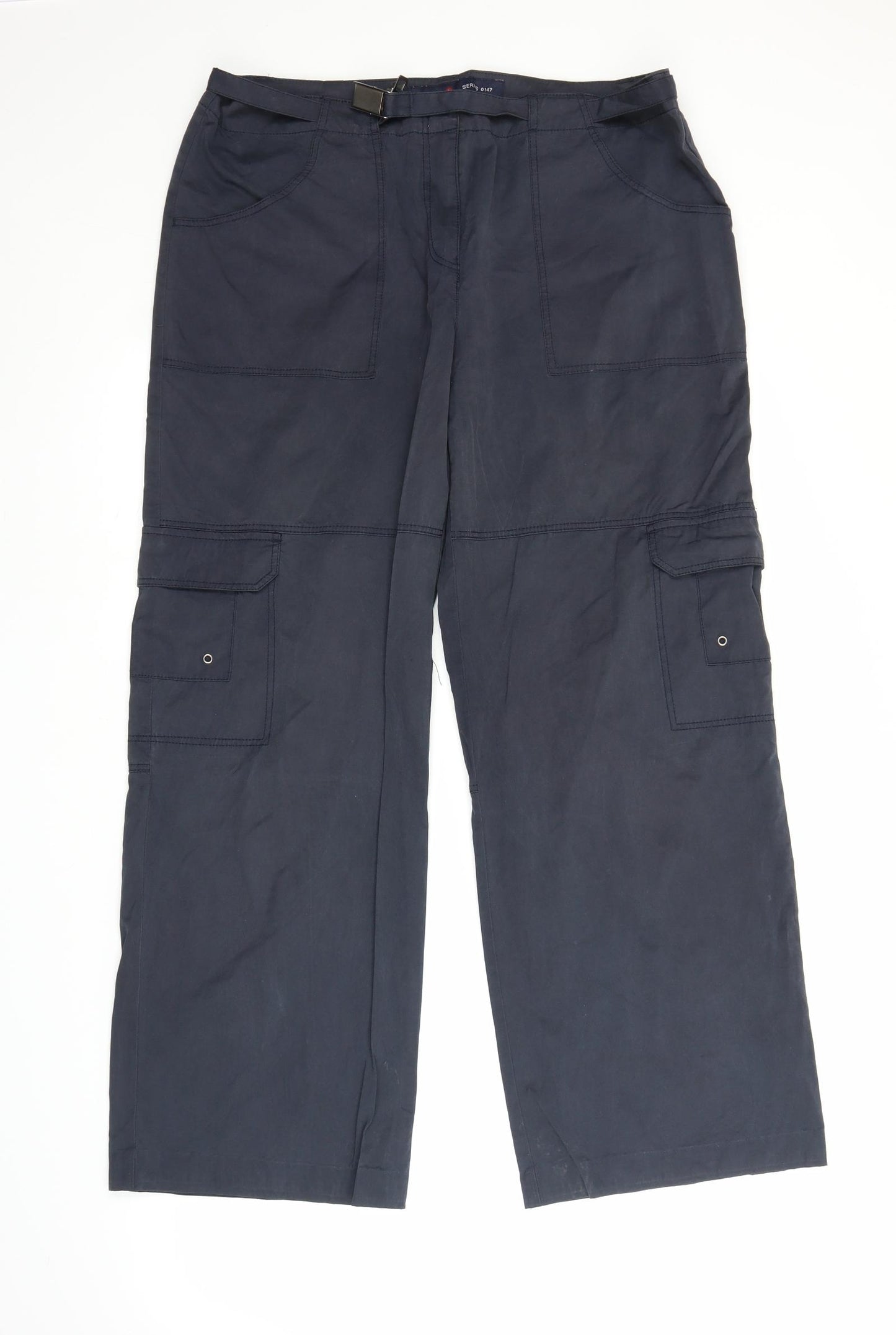 NEXT Womens Blue   Cargo Trousers Size 16 L28 in