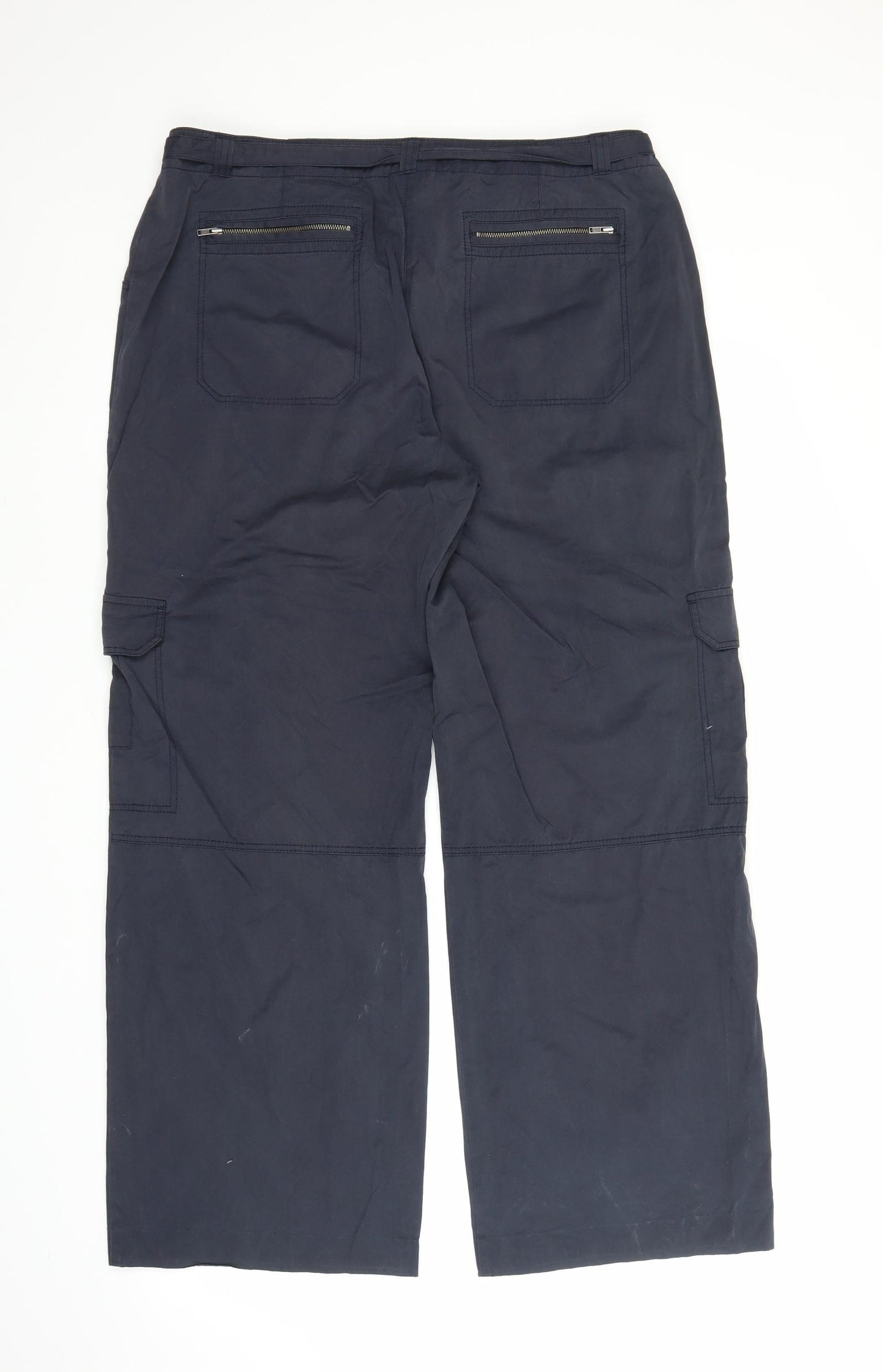 NEXT Womens Blue   Cargo Trousers Size 16 L28 in