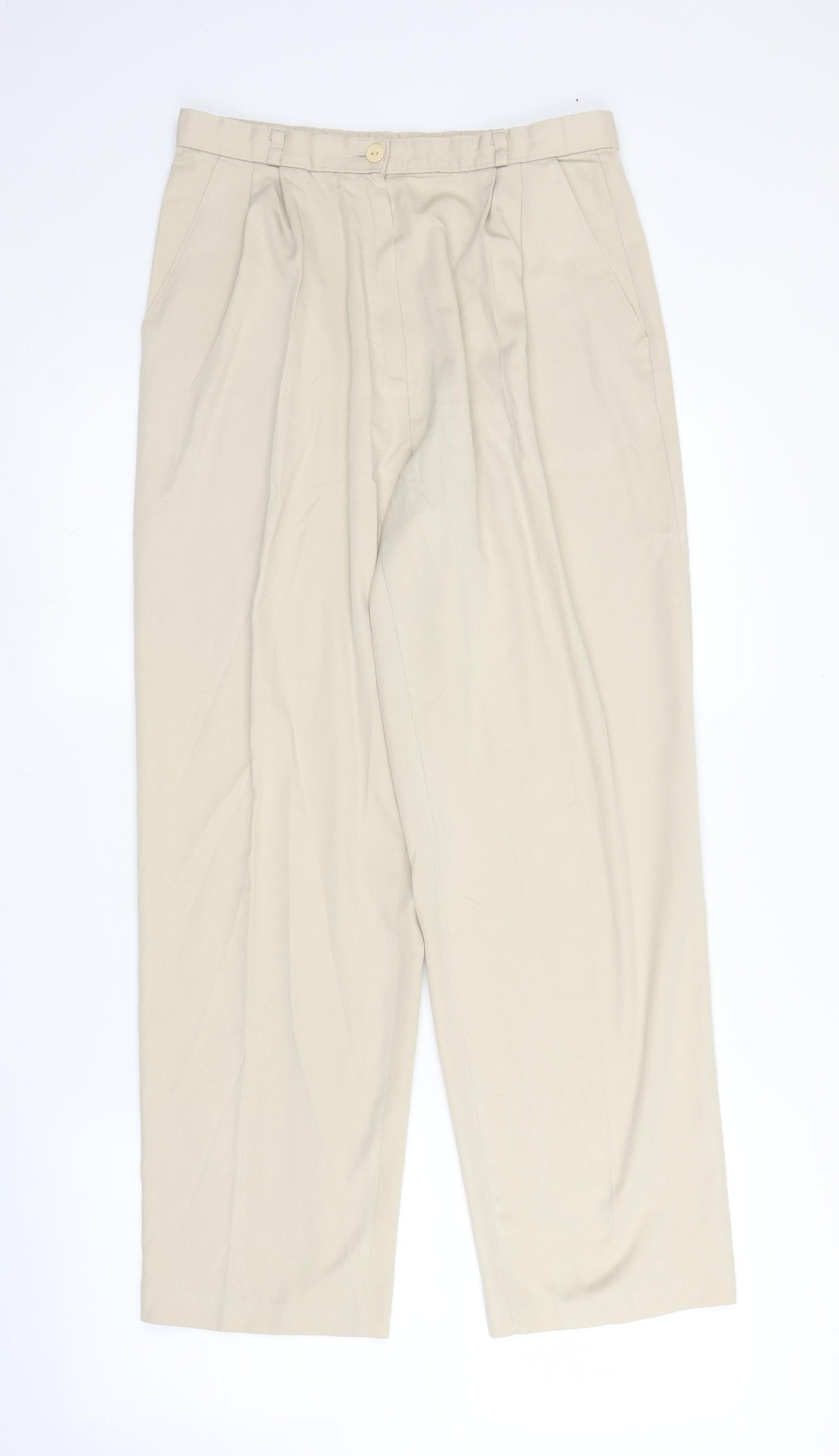 BHS Womens Beige   Capri Trousers Size 10 L25 in