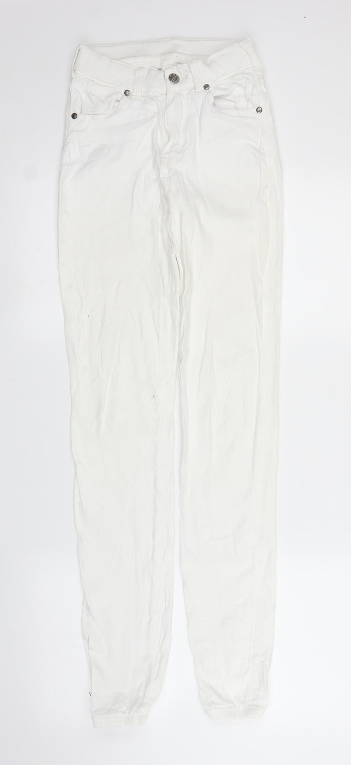 Dr Denim Womens White Denim Skinny Jeans Size S L29 in