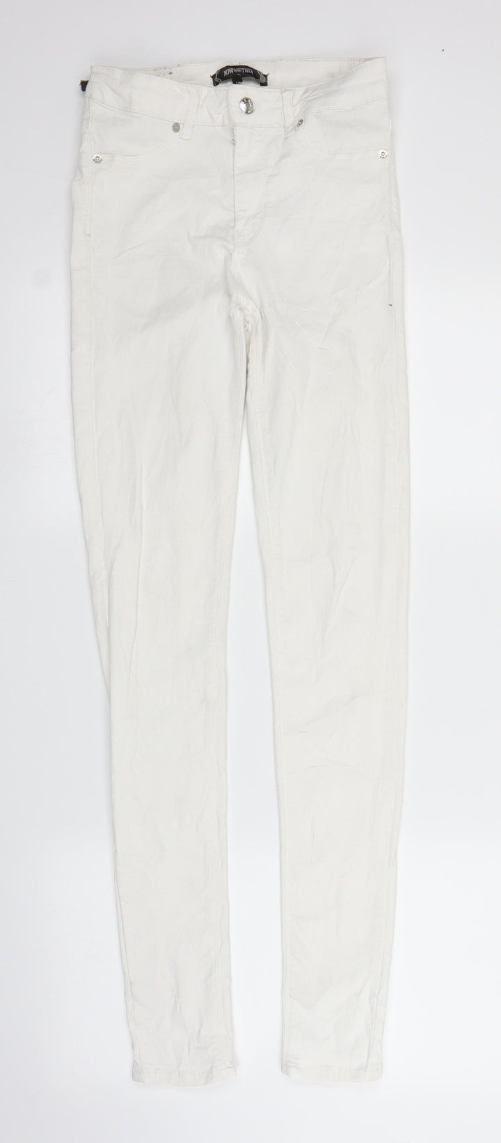 Now and Then Womens White  Denim Skinny Jeans Size M L31 in