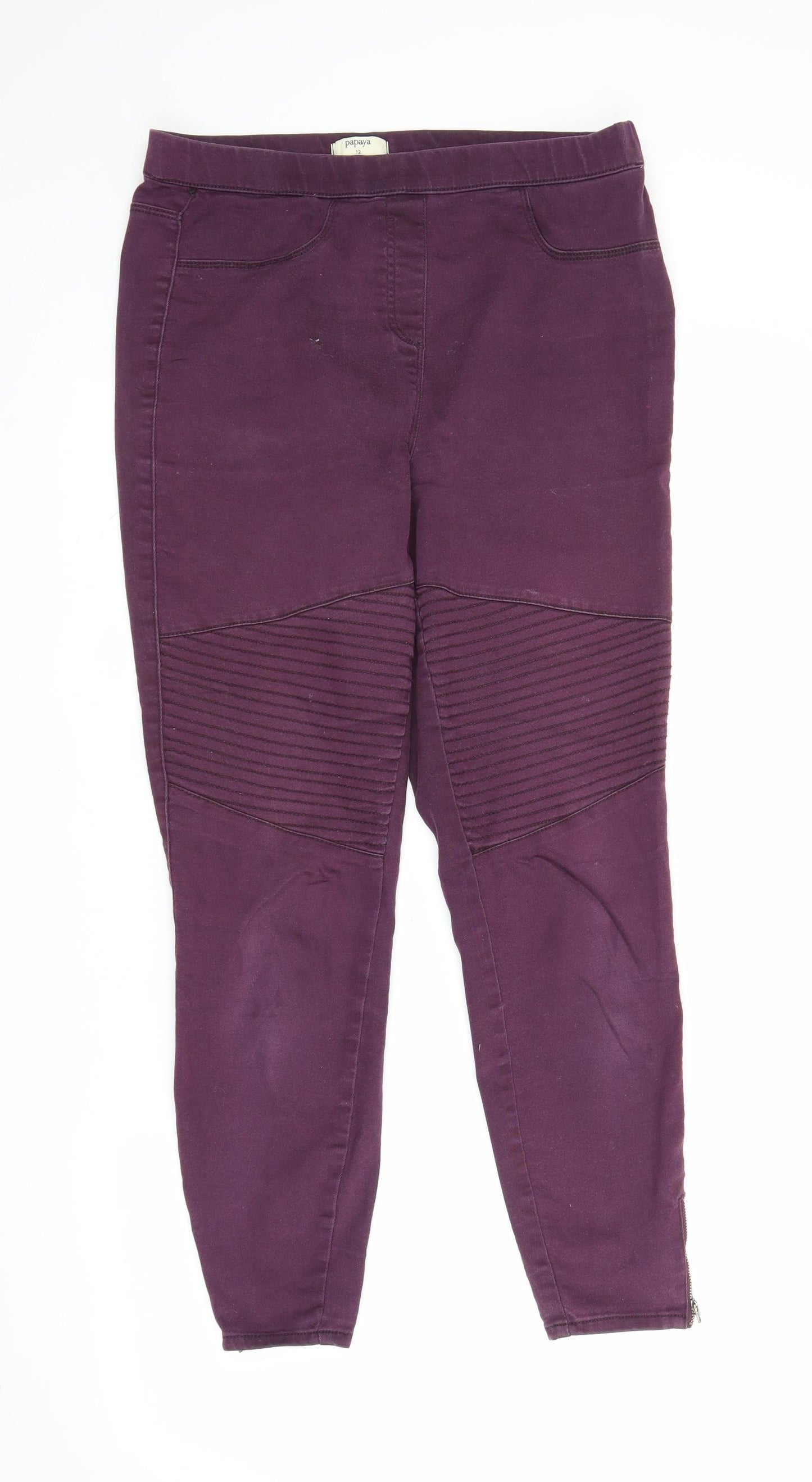 Papaya Womens Purple  Denim Jegging Jeans Size 12 L26 in