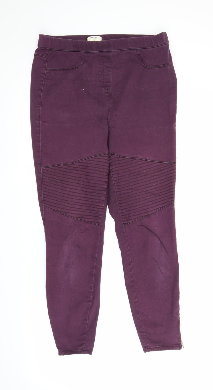 Papaya Womens Purple  Denim Jegging Jeans Size 12 L26 in
